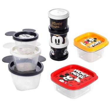 Imagem de Kit de Potes do Mickey para Cozinha Marmitas Temperos Utilidades - Pla