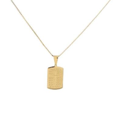 Imagem de Colar Medalha Crucifixo Jesus Cristo Banhada a Ouro - Lys Lazuli