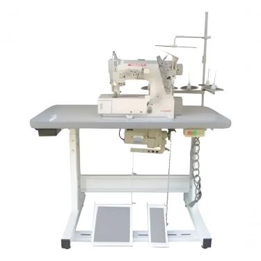 Imagem de Máquina de Costura Industrial Galoneira 3 Agulhas com Mesa com Rodinhas e LED Bivolt Yamata