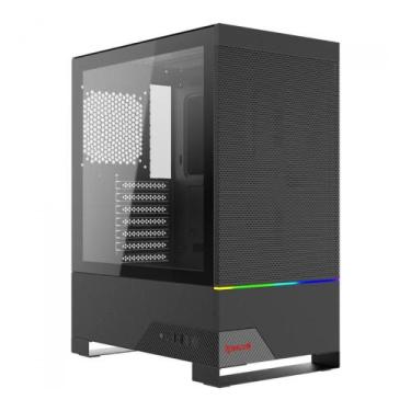 Imagem de Gabinete Redragon Carbon Atx Mid Tower Lateral De Vidro Temperado Usb 
