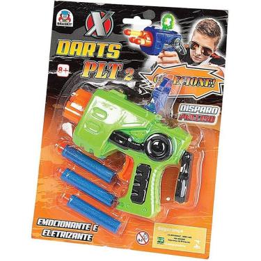 Imagem de Lançador de Dardos X Darts PLT 2 com 3 Dardos de Espuma para Crianças Braskit