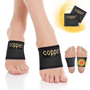 Imagem de Askfeel Suporte para Arco do Pé com Compressão de Cobre  2 Pares