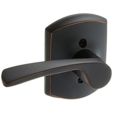 Imagem de Schlage Lock Company F170MER716GRWLH Maçaneta de porta falsa Merano, canhoto, bronze envelhecido