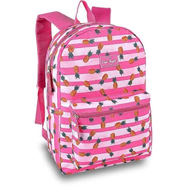 Imagem de Mochila Escolar Abacaxi Juvenil + 1 Stabilo + Kit Completo