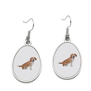 Imagem de Brincos de pendurar para meninas Beagle – Presente de festa de aniversário dos namorados