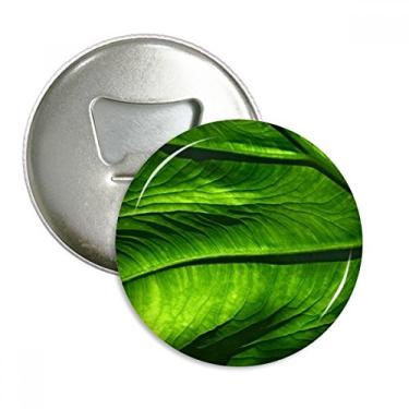 Imagem de Foto de planta de folha de bananeira abridor de garrafas ímã de geladeira emblema multifuncional