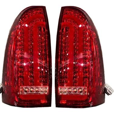 Imagem de 2 pcs Luzes Da Cauda Led Apto para Toyota Tacoma 2005-2015 Traseira Turn Signal Brake Lamp Light Lâmpadas Exterior Pickup Acessórios Do Carro,Red