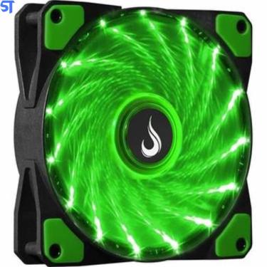 Imagem de Cooler Fan Rise Mode Wind W1, 120mm LED Verde RW-WN-01-BG