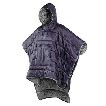 Imagem de C/H Cobertor com capuz usável – Saco de dormir premium multiuso para acampamento, inverno, capa para ambientes externos, clima extremo, cobertor com capuz quente/à prova de vento com saco de coisas para viagens e ao ar livre