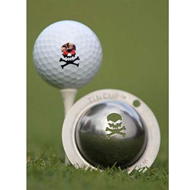 Imagem de Tin Cup Estêncil de marcação de bola de golfe The Jolly Roger, aço