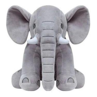 Imagem de Elefante Meu Elefantinho Pelúcia Cinza 30cm Buba