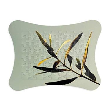 Imagem de Moldura de quebra-cabeça simples para decoração de imagem da natureza da folha
