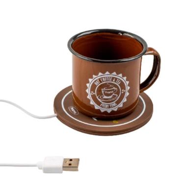 Imagem de Jogo 2 Em 1 Aquecedor Xicara Base Usb Caneca Agata Prana