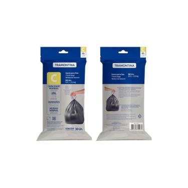Imagem de Saco Plástico De Lixo Com Alça Para Fechamento 10 Litros Para Lixeiras C Tramontina
