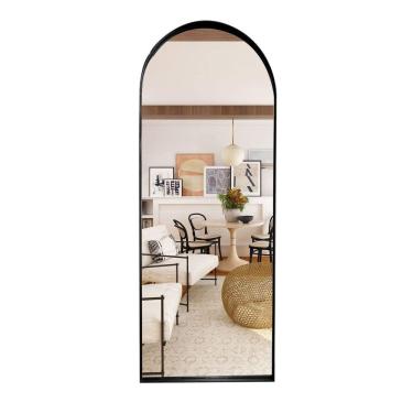 Imagem de Espelho Corpo Inteiro Retrô 150x60cm Vitral Rei dos Vidros Preto