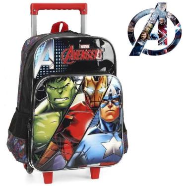 Imagem de Mochila De Rodinhas Luxcel Marvel Capitão America + Heróis