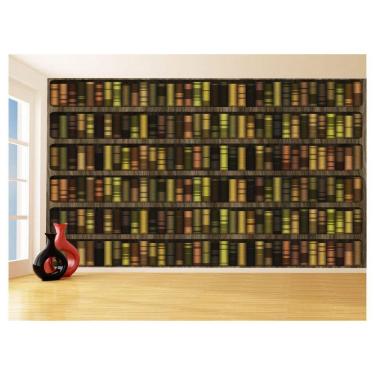Imagem de Papel De Parede 3D Estante De Livros Desenhados 3,5M Est12