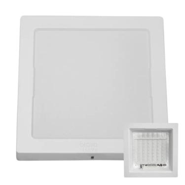 Imagem de Painel Plafon Luminária De Led Quadrado Sobrepor 24w Bivolt Cor branco frio 6500k