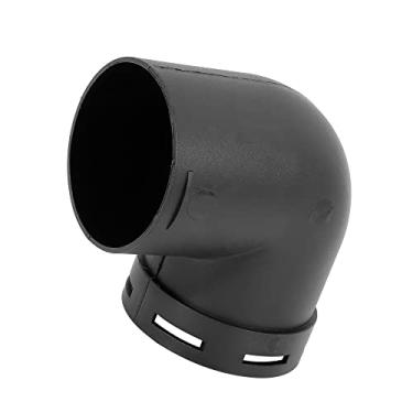 Imagem de Motoforti Tubo de duto de ar universal para carro, saída de cotovelo, conector de saída quente para dutos de aquecedor, 60 mm, plástico, preto