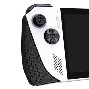 Imagem de TALONGAMES Punhos de controle compatíveis com ROG Ally Kit de pele texturizada antiderrapante absorvente de suor para controles ROG Ally Botões de manípulo gatilhos D-pad (versão Ultra - Preto)
