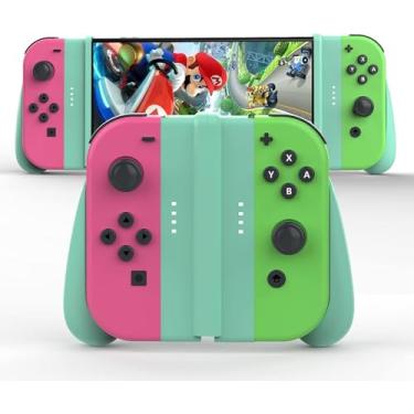 Imagem de Switch Joycons Detachable Grip Compatible with Nintendo Switch/Switch OLED JoyCons Controllers, Light Green Nintendo Switch Accessories