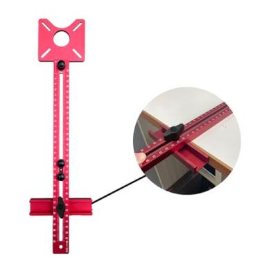 Imagem de Suporte de Ranhura de Fresagem de Roteador 3 Em 1, Gabarito de Hardware de Gabinete Madeira Ajustável Removível, Placa Giratória Máquina Corte para Perfuração Furos, Punção Central