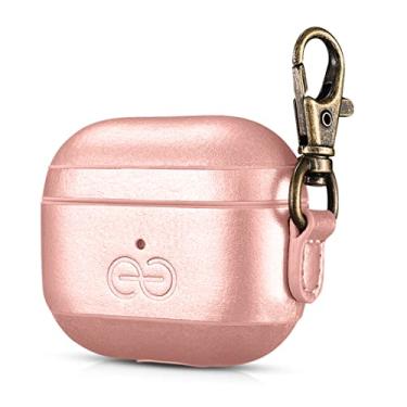 Imagem de Capa Dreem Om com Chaveiro Compatível com AirPods 3, Case Protetor em Peça Única com Casca Rígida e Couro Vegano de Luxo