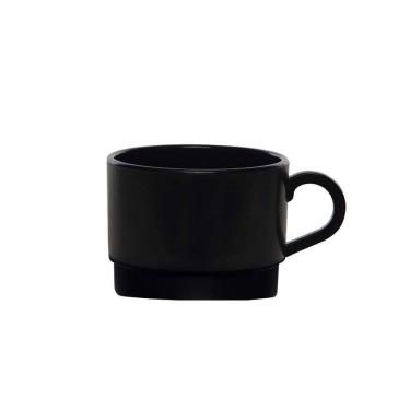 Imagem de Xícara Para Chá 250ml Preta Em Polipropileno Linha Elegance Vem