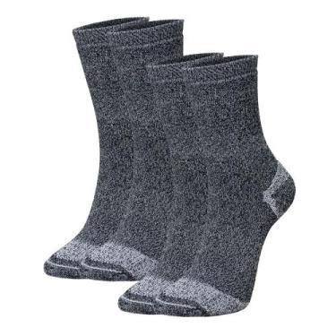 Imagem de 2 Pares De Meias Atoalhada Esportiva Sport Coolmax Cano Longo Selene P