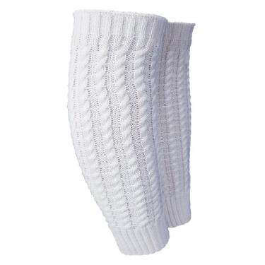 Imagem de Polaina Longa Feminina Tricot Trança - Katlen Tricot, Branco