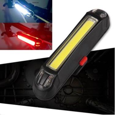 Imagem de Farol Sinalizador Traseiro para Bicicleta com Luz LED Recarregável USB