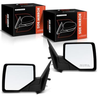 Imagem de A-Premium Par (2) espelhos retrovisores elétricos do lado do motorista e do passageiro - compatível com Ford Ranger 2006-2011 - Espelho retrovisor externo cromado dobrável manual não aquecido -