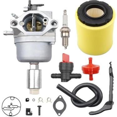 Imagem de Carburador compatível com modelos de cortadores de grama/trator Troy-Bilt Troy-Bilt 13WM77KS011 13AN77KS211 13WN77KS066 13AM77KS011 13AN77TG766 13AN77KG066 com 13AN77KG066 5,5 HP/. Motor Briggs &