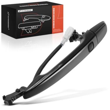 Imagem de A-Premium Maçaneta externa da porta traseira do motorista ou do passageiro com sensor e botão de pressão compatível com Toyota Highlander 2008-2013, Avalon 2008-2012, preto preparado, substituição #