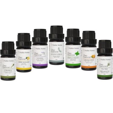 Imagem de Kit 7 Óleos Essenciais 100% Puros e Naturais, Ideal Para Difusor de Aromas, Aromaterapia e Cuidados Com o Corpo