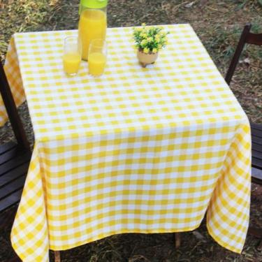 Imagem de Toalha de Mesa Retangular 10 Lugares Em Oxford Xadrez 3,00m X 1,45 Pic