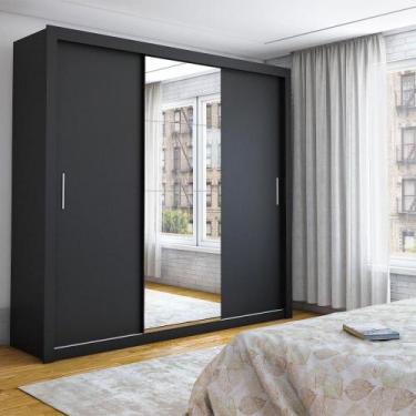Imagem de Guarda Roupa Com Espelho 3 Portas 4 Gavetas Carioca Moveis - CARIOCA M