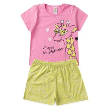 Imagem de Pijama Infantil Feminino Verão Always On Fashion - Hey Kids - Rosa - H