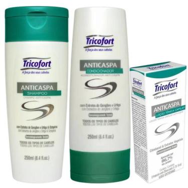 Imagem de Kit Tricofort Anticaspa Shampoo + Condicionador + Loção Tônica Origina
