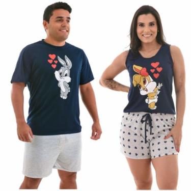 Imagem de Kit 2 Pijamas Casal Verão Malha Premium - Prikéta Pijamas, Lola, Perna