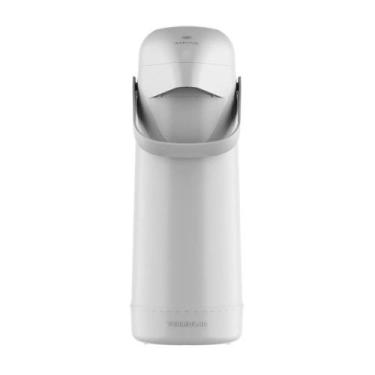 Imagem de Garrafa Termolar Magic Pump Pressão 8700 Branca Lisa 1 Litro, 1L, Bran