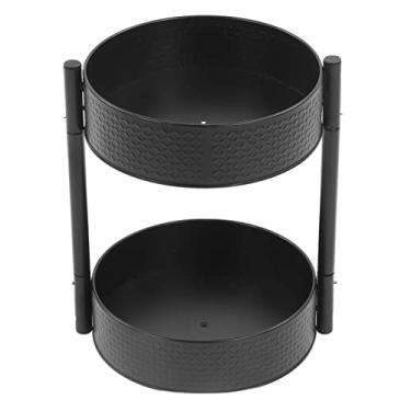 Imagem de Organizador de Temperos, Rack Giratório de Temperos de Aço Carbono, Rack de Armazenamento de Temperos de Camada Dupla, Prateleira de Armazenamento de Temperos Rack Giratório de