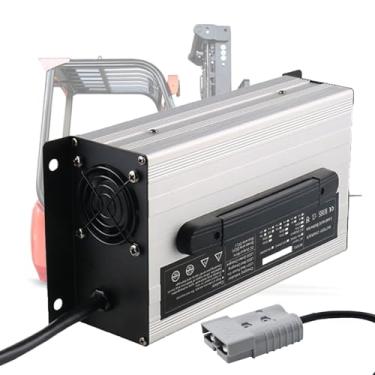 Imagem de Carregador de bateria 12V 40A Carregador de bateria de empilhadeira de 12 volts, com plugue Anderson de 50A/120A/175A/350A para paleteira, lavadora de piso,12v 40a,50A