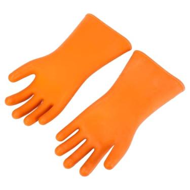 Imagem de Luvas De Borracha Isoladas De Alta Tensão Luvas De Eletricista Impermeáveis 20000V para Trabalho