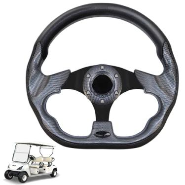 Imagem de LOSCHEN Volante De Carrinho De Golfe Com Design Universal, Adequado Para Club Car Ds E Precedent Ezgo Rxv E Txt, Adequado Para Volante De Carrinho De Golfe Yamaha - Quadrado Preto