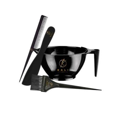 Imagem de Kit Tintura Quimica com Cumbuca, Pente, Espatula e Pincel Salão Cabelo