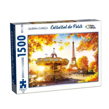 Imagem de Quebra Cabeça Carrossel De Paris 1500 Pçs Puzzle Pais E Filhos