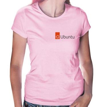 Imagem de Baby Look Ubuntu Linux - Foca na Moda, Rosa bebê, M