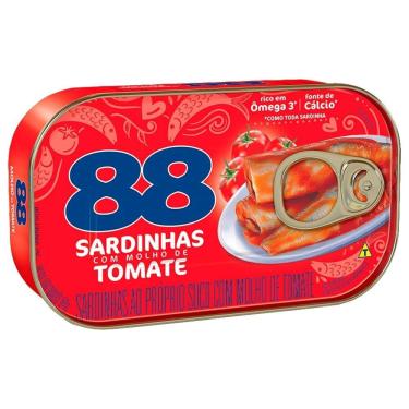 Imagem de Sardinha 88 com Molho de Tomate 125g Embalagem com 50 Unidades