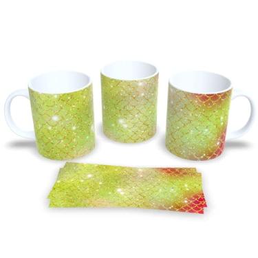Imagem de Caneca Estampada Escamas de Sereia – Para Sonhadoras e Fãs do Mar (Mod.14)
